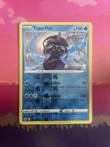 Pokemon Card Tapu Fini Chilling Reign Reverse Holo Rare 040/198 Near Mint