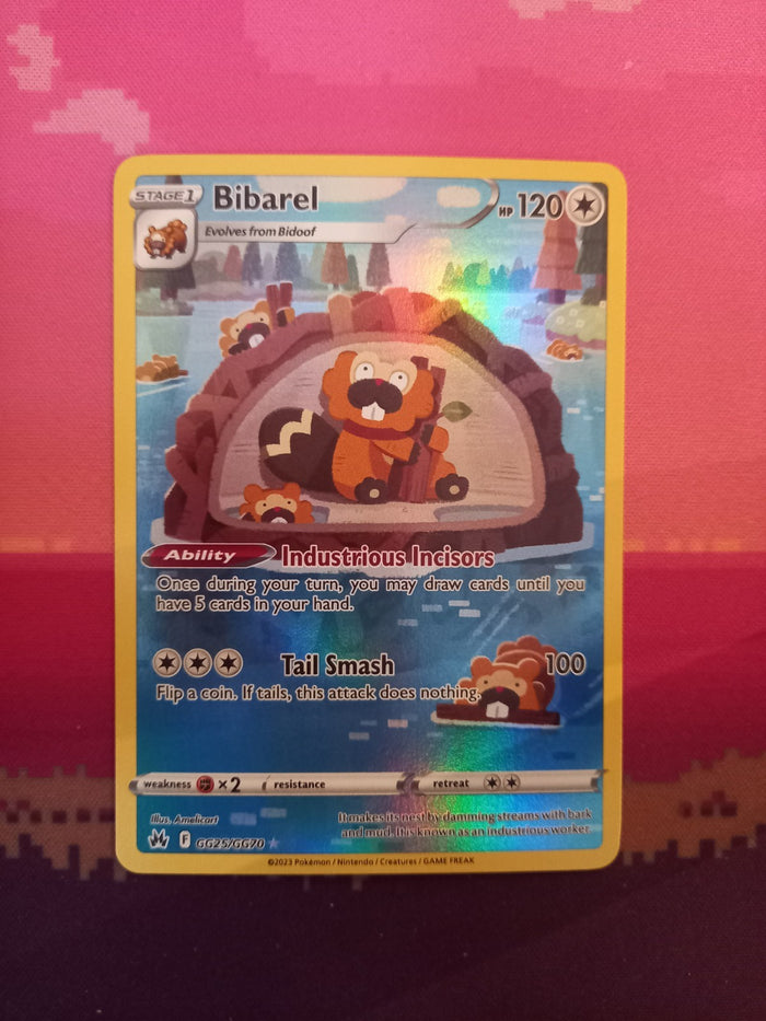 Pokemon Card Bibarel GG25/GG70 Galarian Gallery Crown Zenith Near Mint