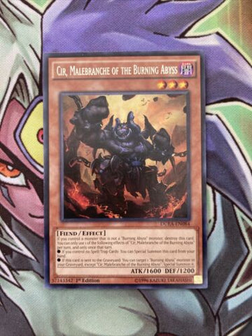 DUEA-EN084 Cir, Malebranche Of The Burning Abyss Rare NM Condition Yugioh Card