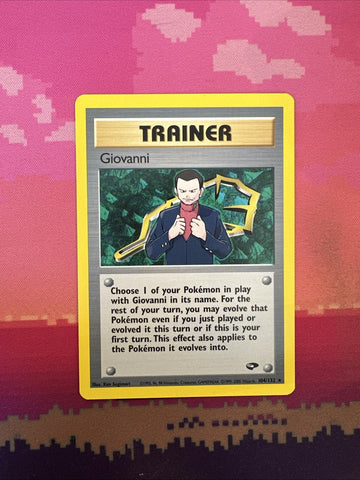 Pokemon Card Giovanni Gym Challenge Rare 104/132 Near Mint