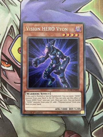 BLHR-EN059 Vision HERO Vyon Secret Rare 1st Edition NM Yugioh Card