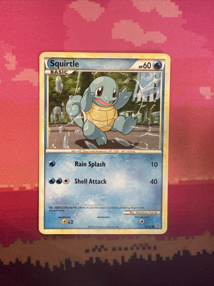 Pokemon Card Squirtle Unleashed Common 63/95 Near Mint