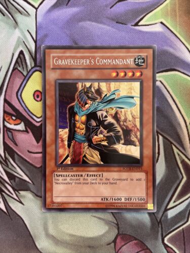 FOTB-EN015 Gravekeeper's Commandant Rare 1st Edition NM Yugioh Card