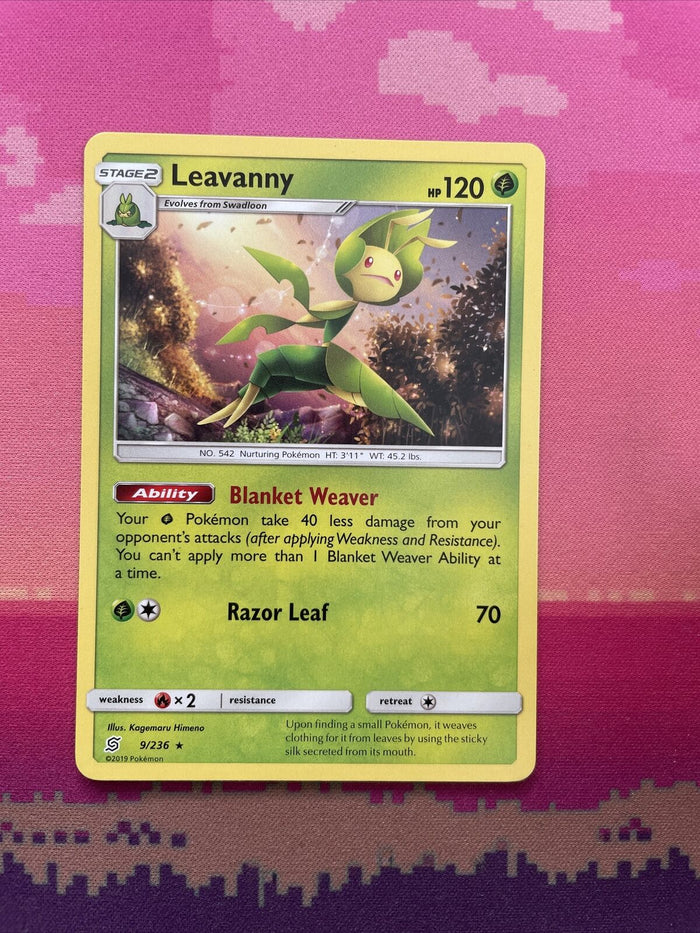 Pokemon Card Leavanny Unified Minds Rare 9/236 Near Mint