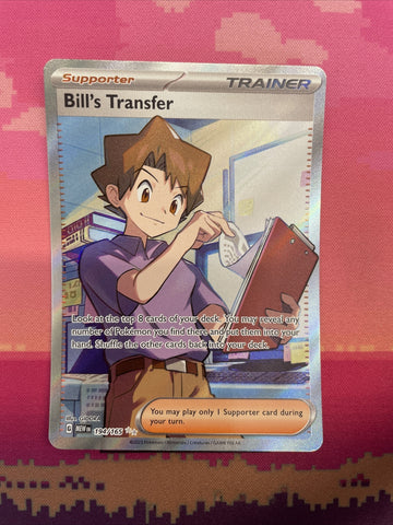 Pokemon Card Bill's Transfer 194/165 Ultra Rare Pokemon 151 Near Mint