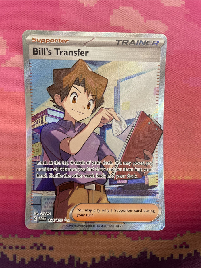 Pokemon Card Bill's Transfer 194/165 Ultra Rare Pokemon 151 Near Mint