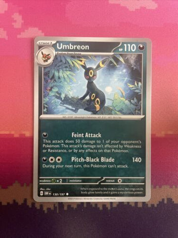 Pokemon Card Umbreon Obsidian Flames Uncommon 130/197 Near Mint