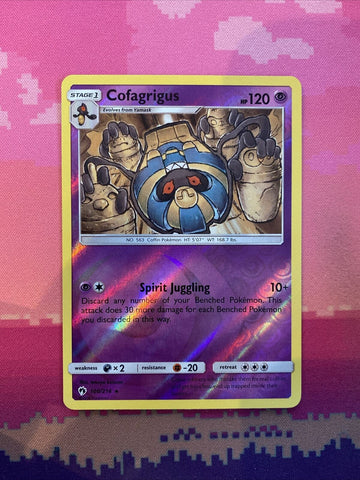 Pokemon Card Cofagrigus Lost Thunder Reverse Holo Rare 100/214 Near Mint