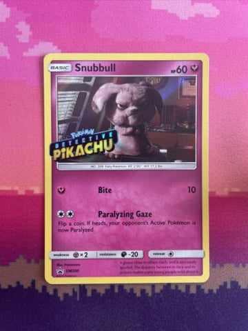 Pokemon Card Snubbull SM200 Detective Pikachu STAMPED Near Mint