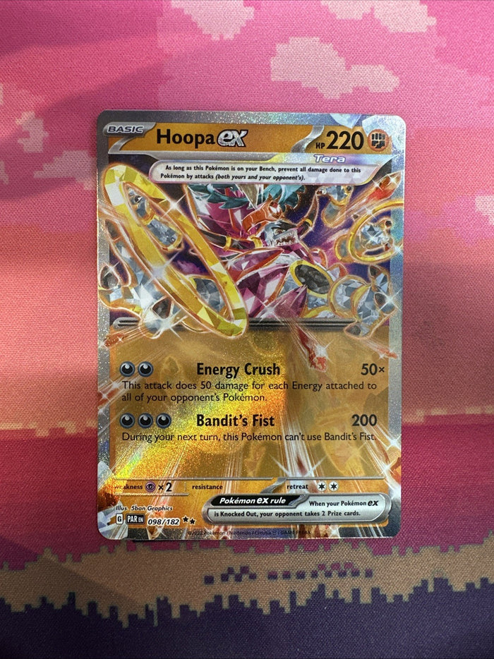 Pokemon Card Hoopa ex 098/182 Double Rare Paradox Rift Near Mint