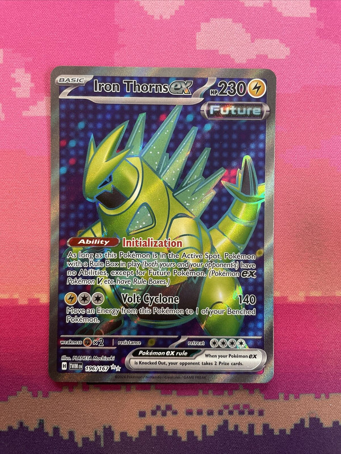 Pokemon Card Iron Thorns ex 196/167 Ultra Rare Twilight Masquerade Near Mint