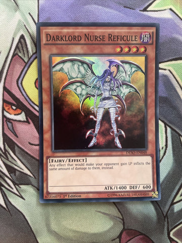 DESO-EN048 Darklord Nurse Reficule Super Rare 1st Edition NM Yugioh Card