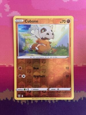 Pokemon Card Cubone Battle Styles Reverse Holo Common 069/163 Near Mint