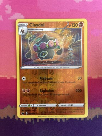 Pokemon Card Claydol Sword & Shield Reverse Holo 103/202 Near Mint