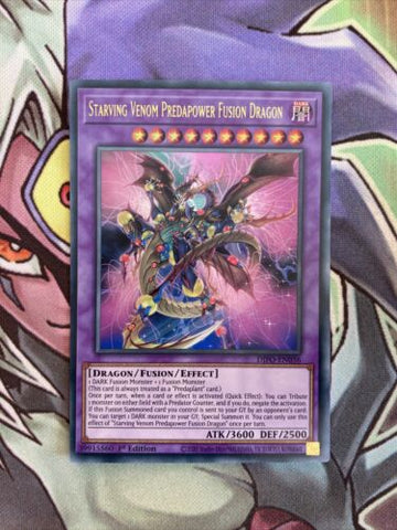 DIFO-EN036 Starving Venom Predapower Fusion Dragon 1st Edition NM Yugioh Card