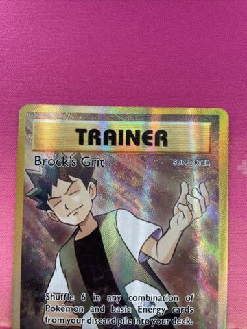 Brock's Grit 107/108 - Full Art XY Evolutions - Pokemon Card - Near Mint/LP (back)