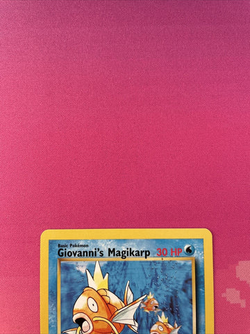 Giovanni's Magikarp 73/132 1st Edition - Gym Challenge - Pokemon Card - NM (back)