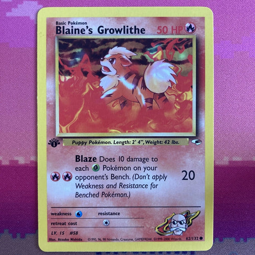 Pokemon Blaines Growlithe for Hainzey